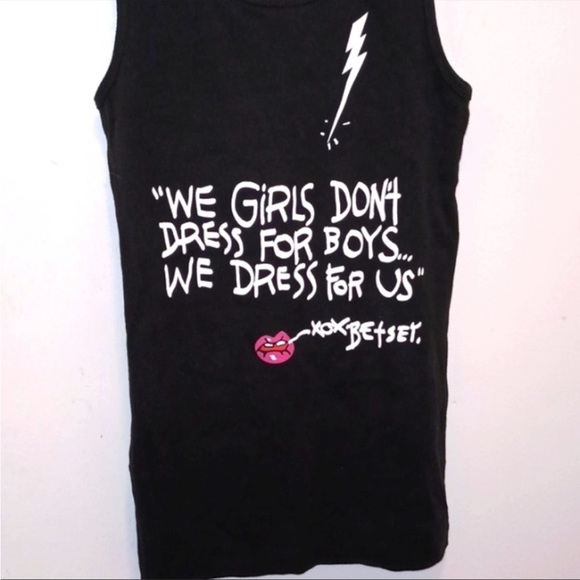 BETSEY JHONSON SLEEVELESS BLACK T-SHIRT - Picture 2 of 4